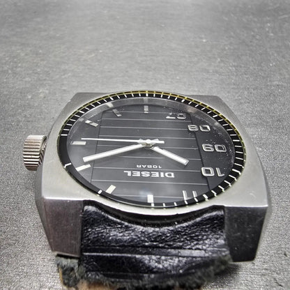 Diesel Watch Men 44mm Black Dial Silver Tone Octagon DZ1391 New Battery4