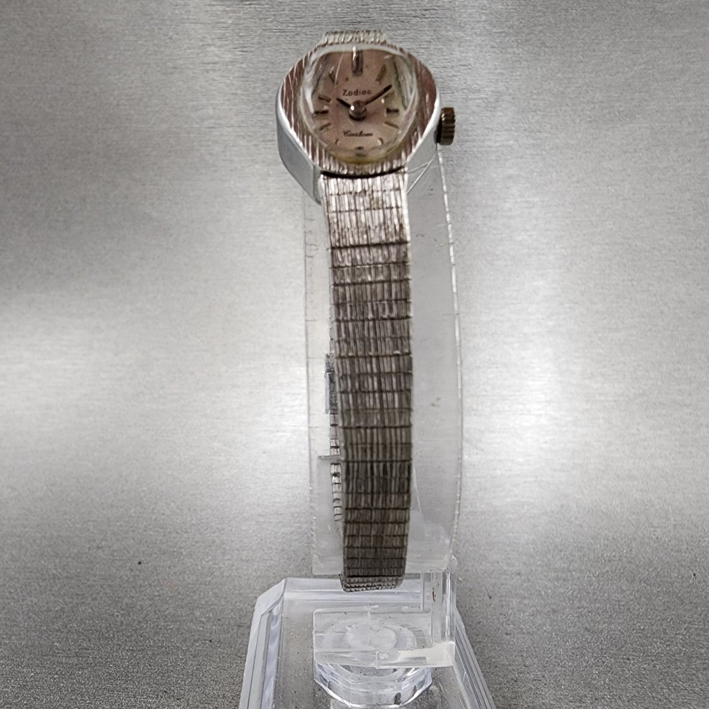 Zodiac Custom Watch Women 17mm White Dial Gold Plated Manual Wind Runs VTG5