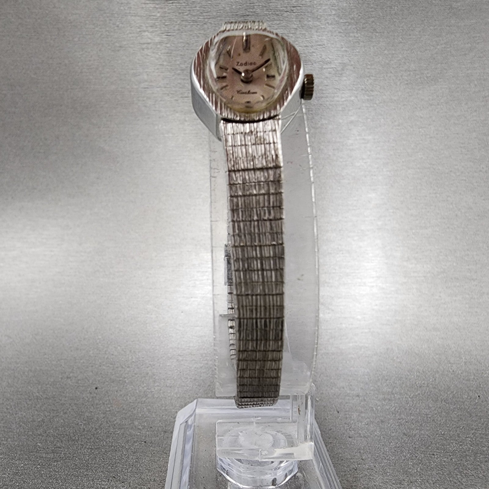 Zodiac Custom Watch Women 17mm White Dial Gold Plated Manual Wind Runs VTG5