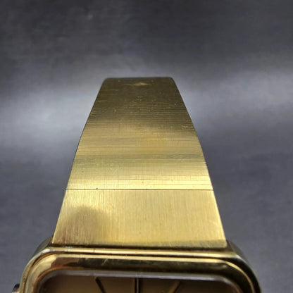 Seiko Analog Digital Watch Men 30mm Champagne Dial Gold Tone H448-5080 PARTS5