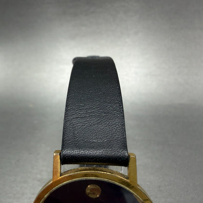 Movado Museum Watch Men 31mm Blue Dial Gold Tone Round 87-33-882 New Battery4