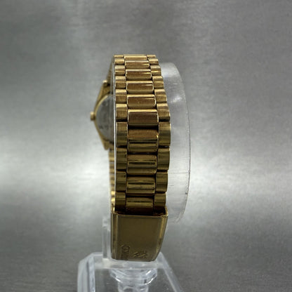 Seiko SQ Watch Women 24mm Champagne Dial Gold Tone Daydate 3e230a69 New Battery7