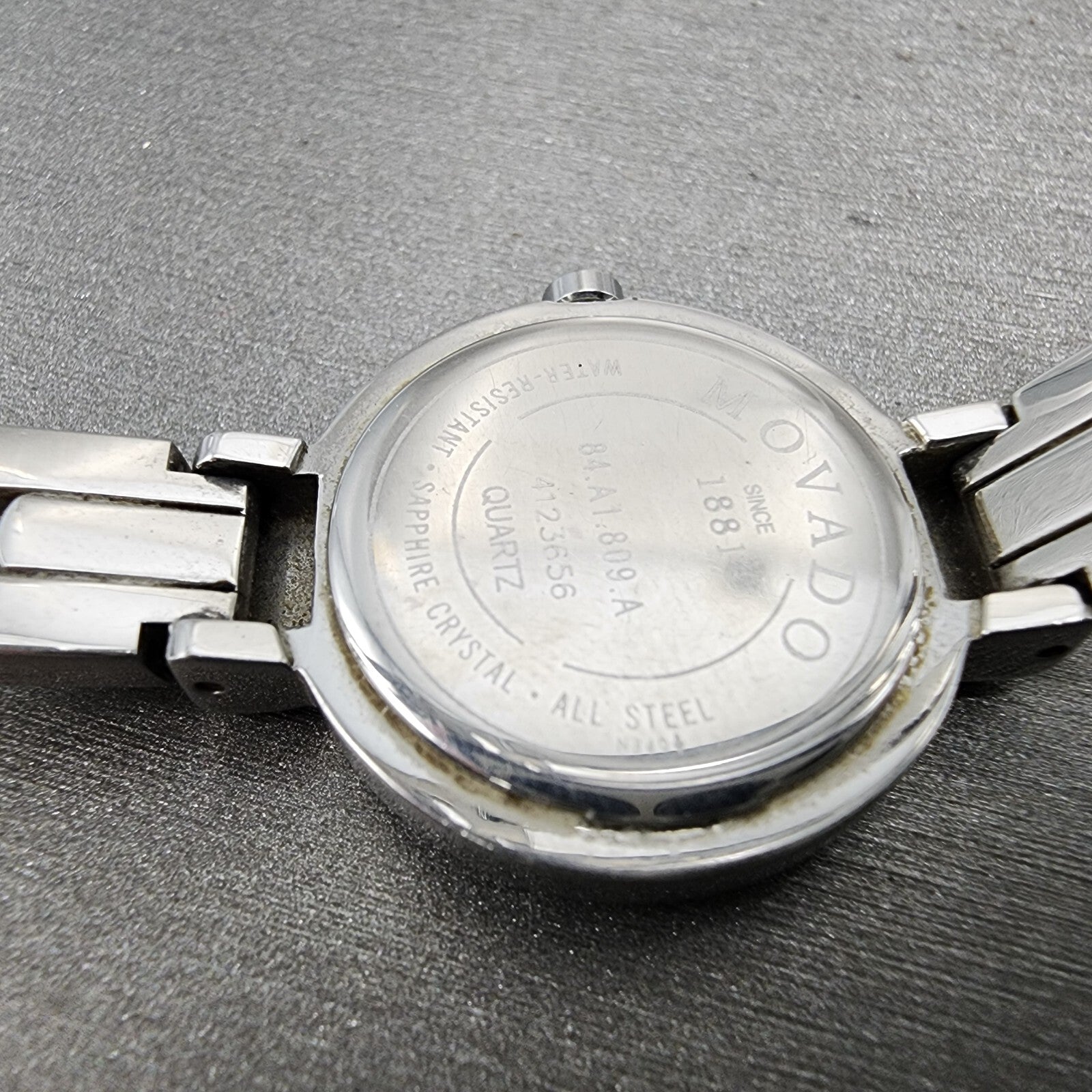 Movado Harmony Watch Women 23mm Black Dial Silver Tone 84.a1.809.a New Battery9
