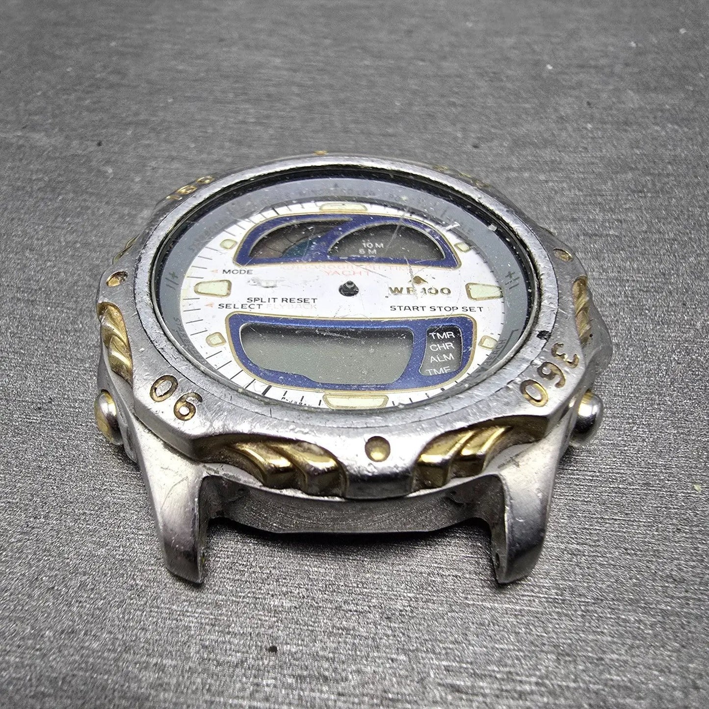 Citizen Yachtmaster C211 Watch Men 42mm Two Tone Alarm Chronograph Ana Digi PART3