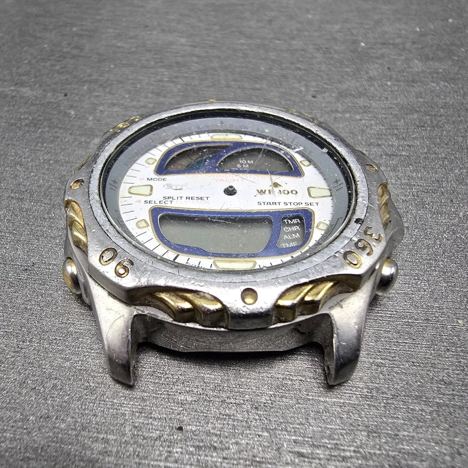 Citizen Yachtmaster C211 Watch Men 42mm Two Tone Alarm Chronograph Ana Digi PART3