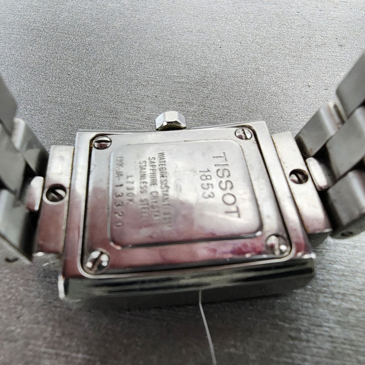 Tissot Tank Watch Women 22mm Blue Dial Steel Rectangle L370K New Battery9