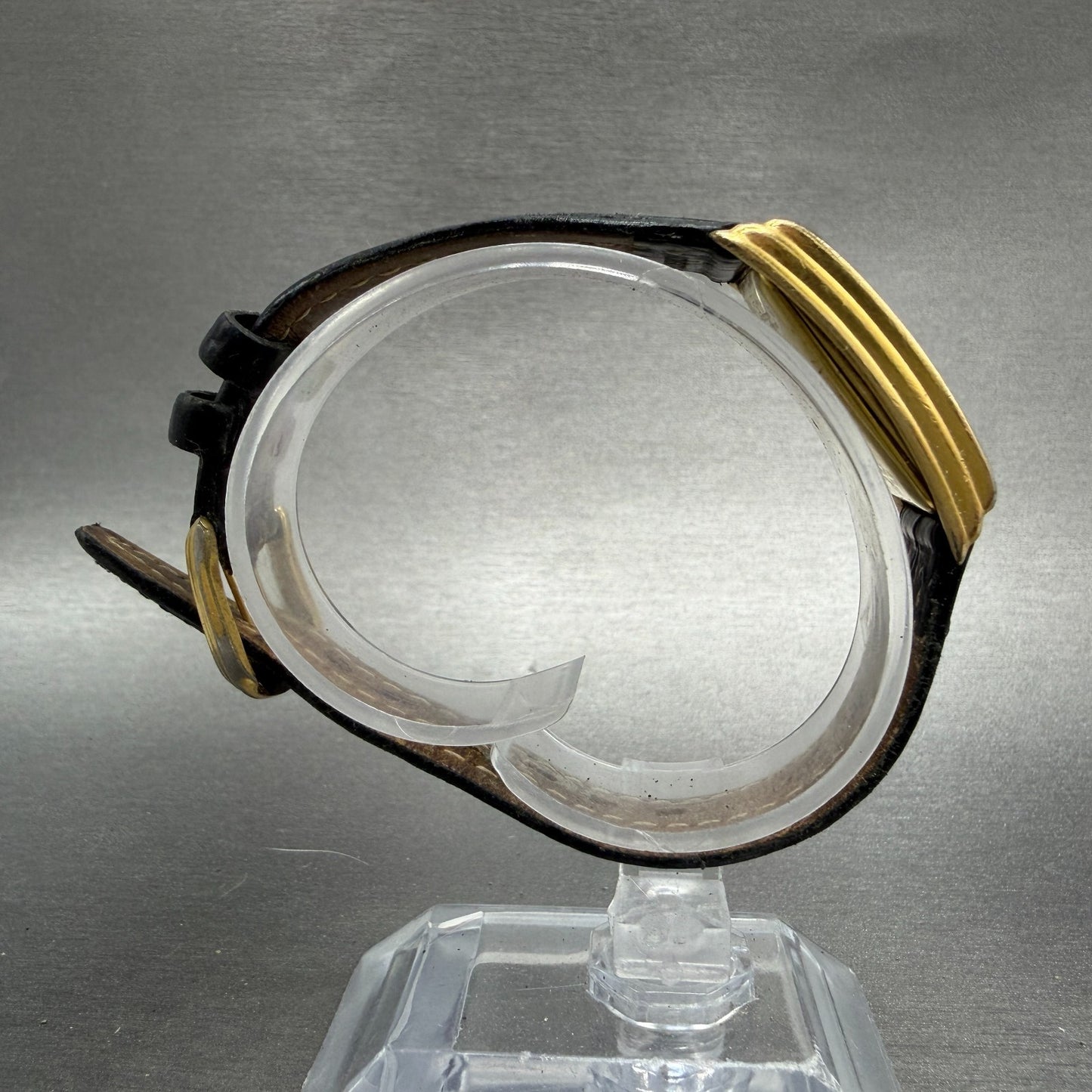 Bulova Accutron Tank Watch Women 18mm Champagne Dial Gold Tone 27A02 New Battery8