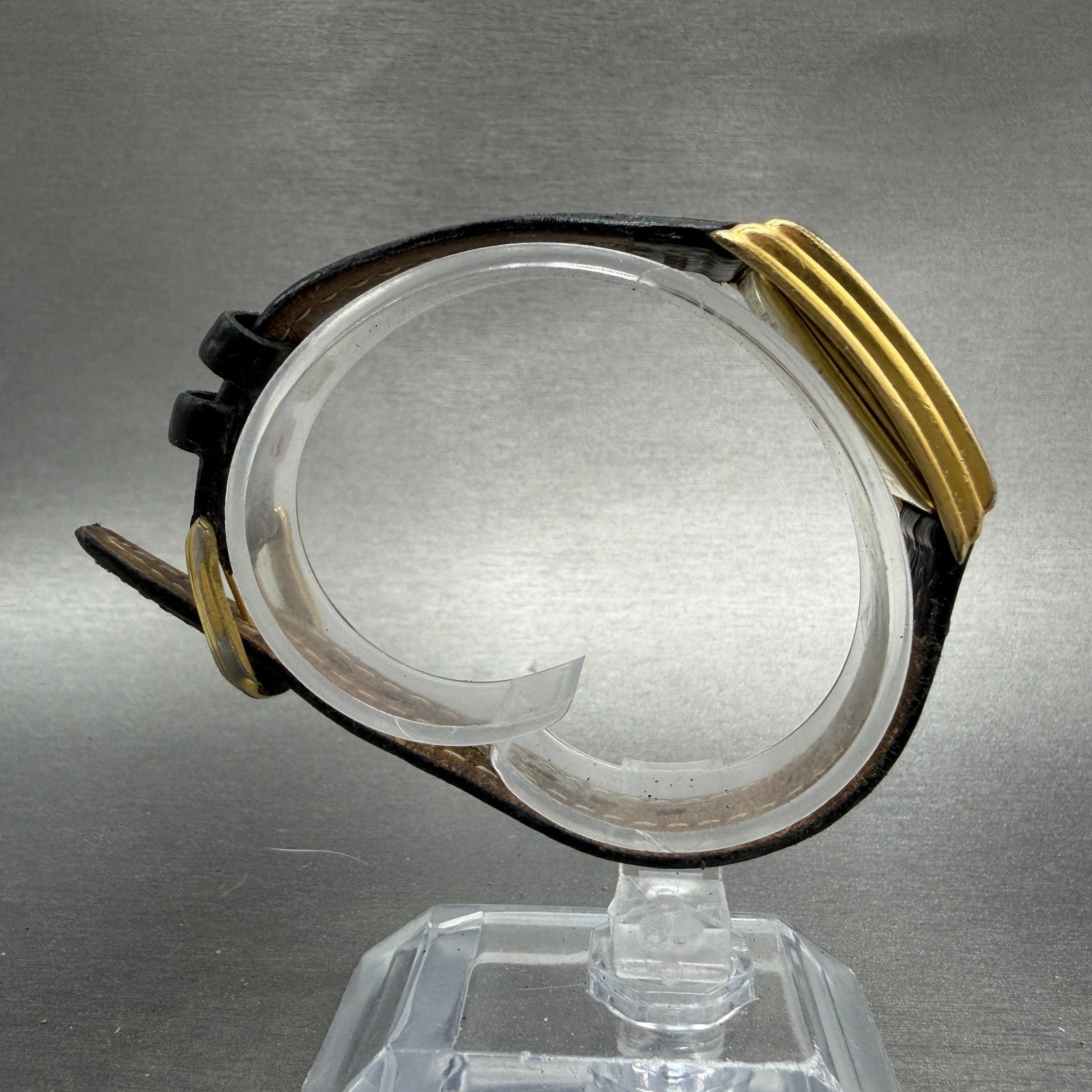 Bulova Accutron Tank Watch Women 18mm Champagne Dial Gold Tone 27A02 New Battery8