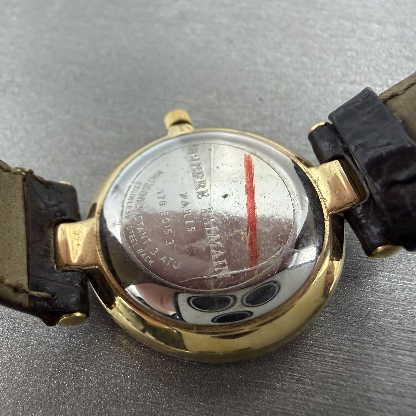 Pierre Balmain Watch Women 26mm White Dial Gold Tone Small Seconds New battery9