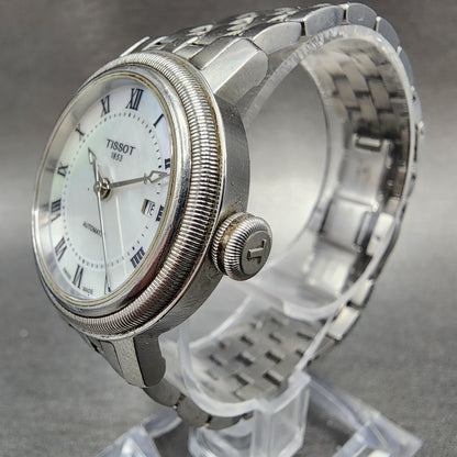 Tissot Bridgeport Automatic Watch Women 29mm MOP Dial Steel Date Round Runs2