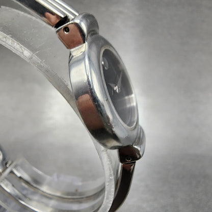 Movado Harmony Watch Women 23mm Black Dial Silver Tone 84.a1.809.a New Battery