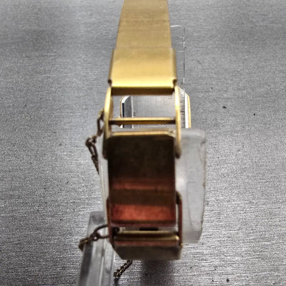 Seiko Watch Women 20mm Brown Dial Two Tone Octagon 2320-588A Vintage New Battery7