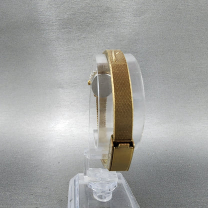 Armitron Deauville Diamond Watch Women 15mm Gold Dial Gold Tone Oval New Battery7