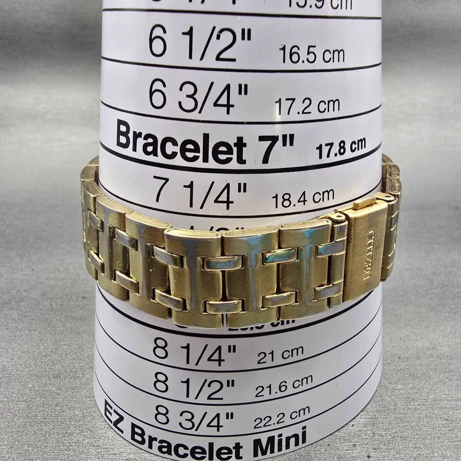 Citizen Watch Men 25mm Gold Dial Gold Tone Daydate Rectangle 1002-S99299 New Bat9
