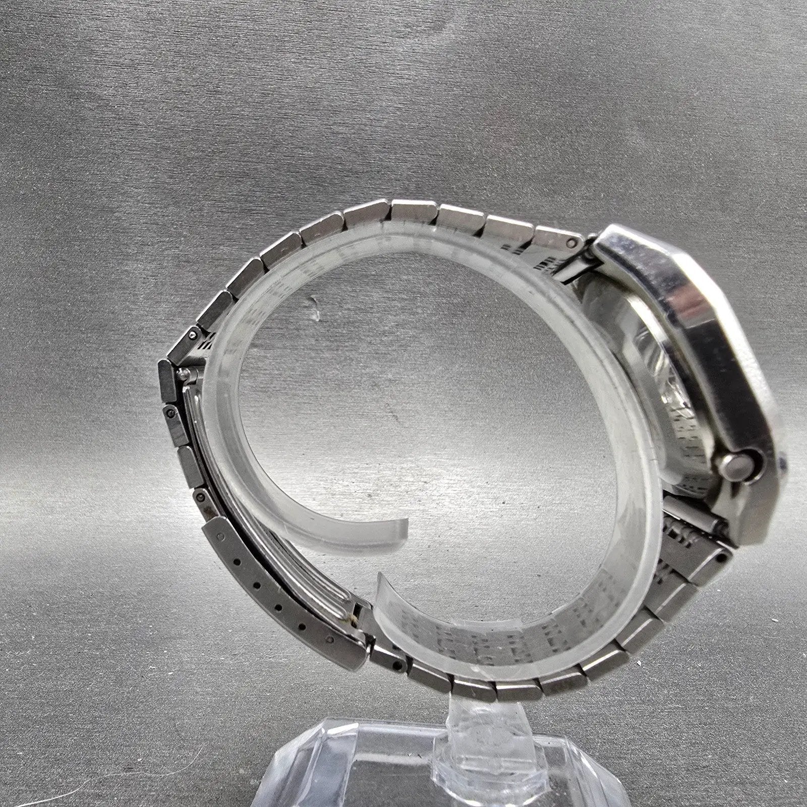 Seiko 0432-4000 Watch Men 33mm Black Dial Silver Tone Octagon Vintage LCD PARTS9