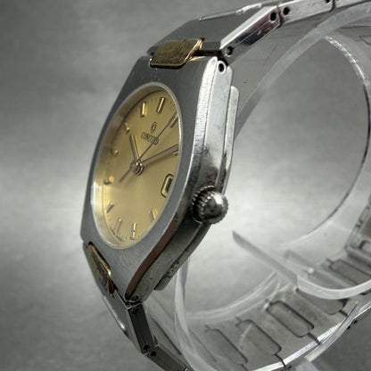 Concord Freedom Watch Women 23mm Gold Dial Steel Date Round 15.57.263 New Batt2