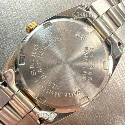 Seiko Watch Women 24mm Silver Dial Two Tone Daydate Round 7N83-0041 New Batt10