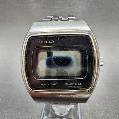 Seiko Digital Watch Men 37mm LCD Month Date Rectangle 0532-5019 PARTS