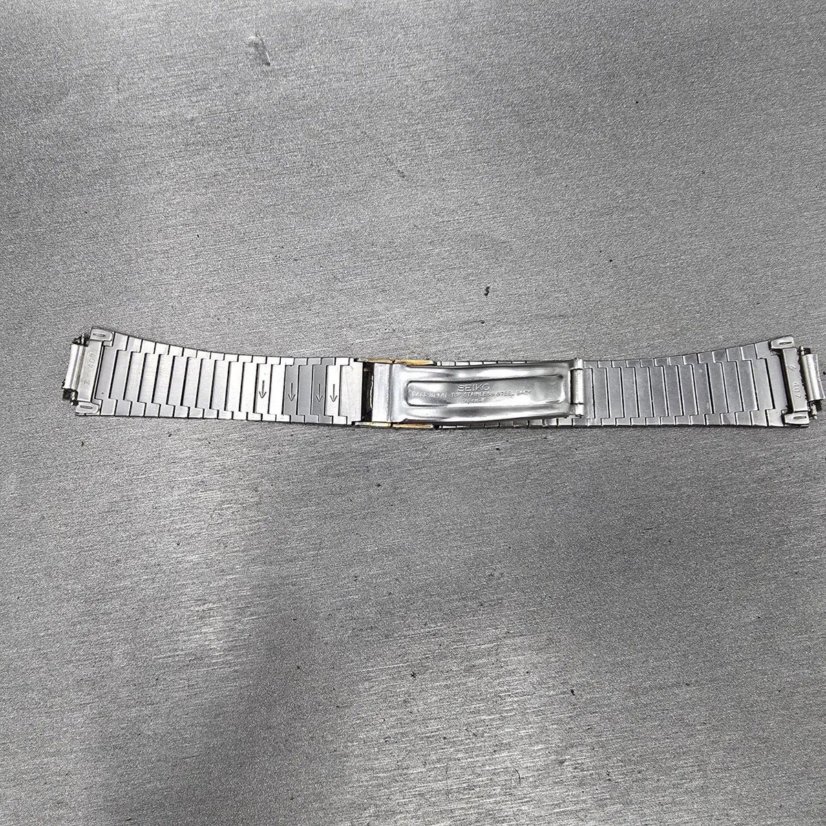 Seiko Bracelet 14mm Stainless Steel Gold Tone Tri Folding Clasp Vintage JP Z4078