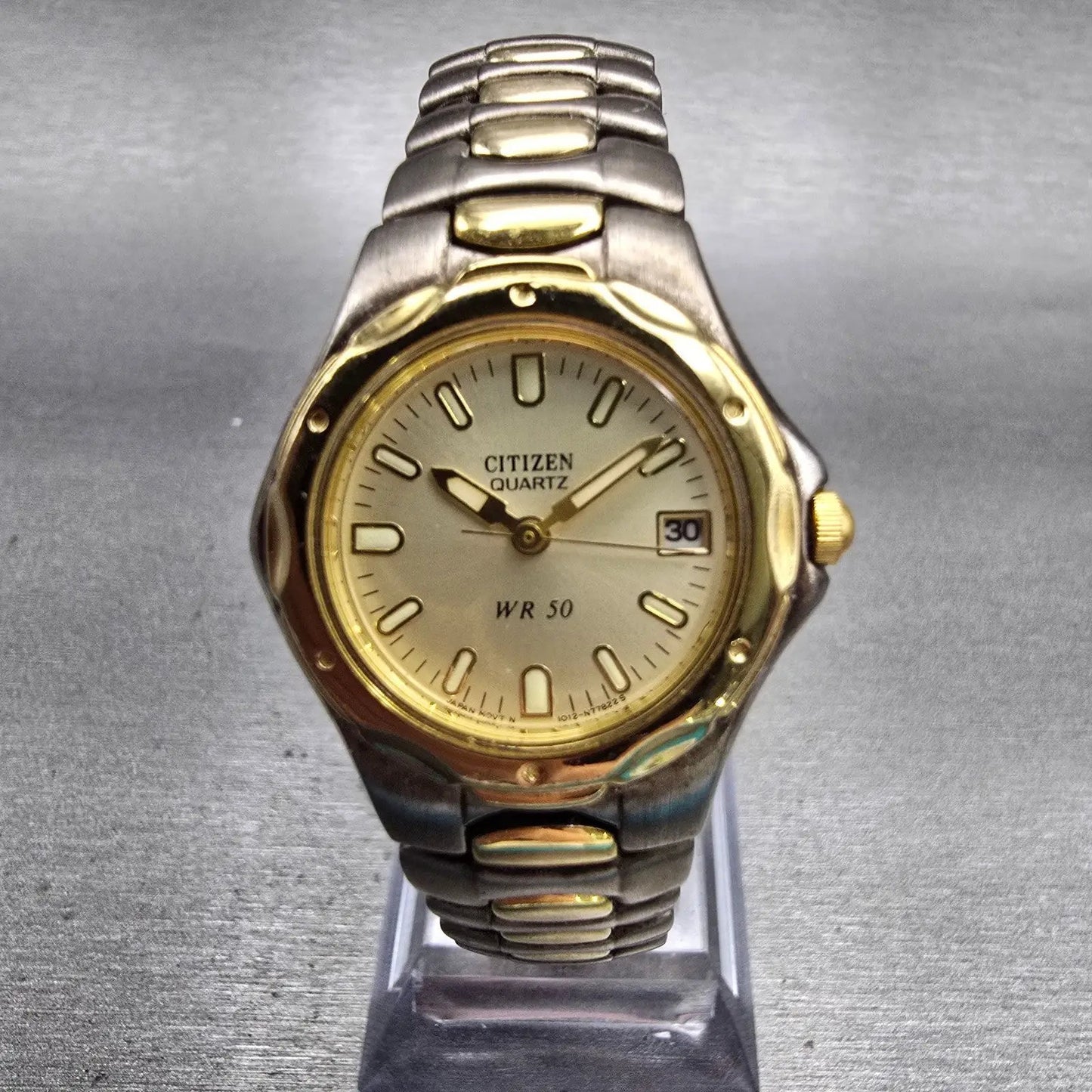 Citizen Watch Women 26mm Champagne Dial Two Tone Date 1012-S66318 New Battery0