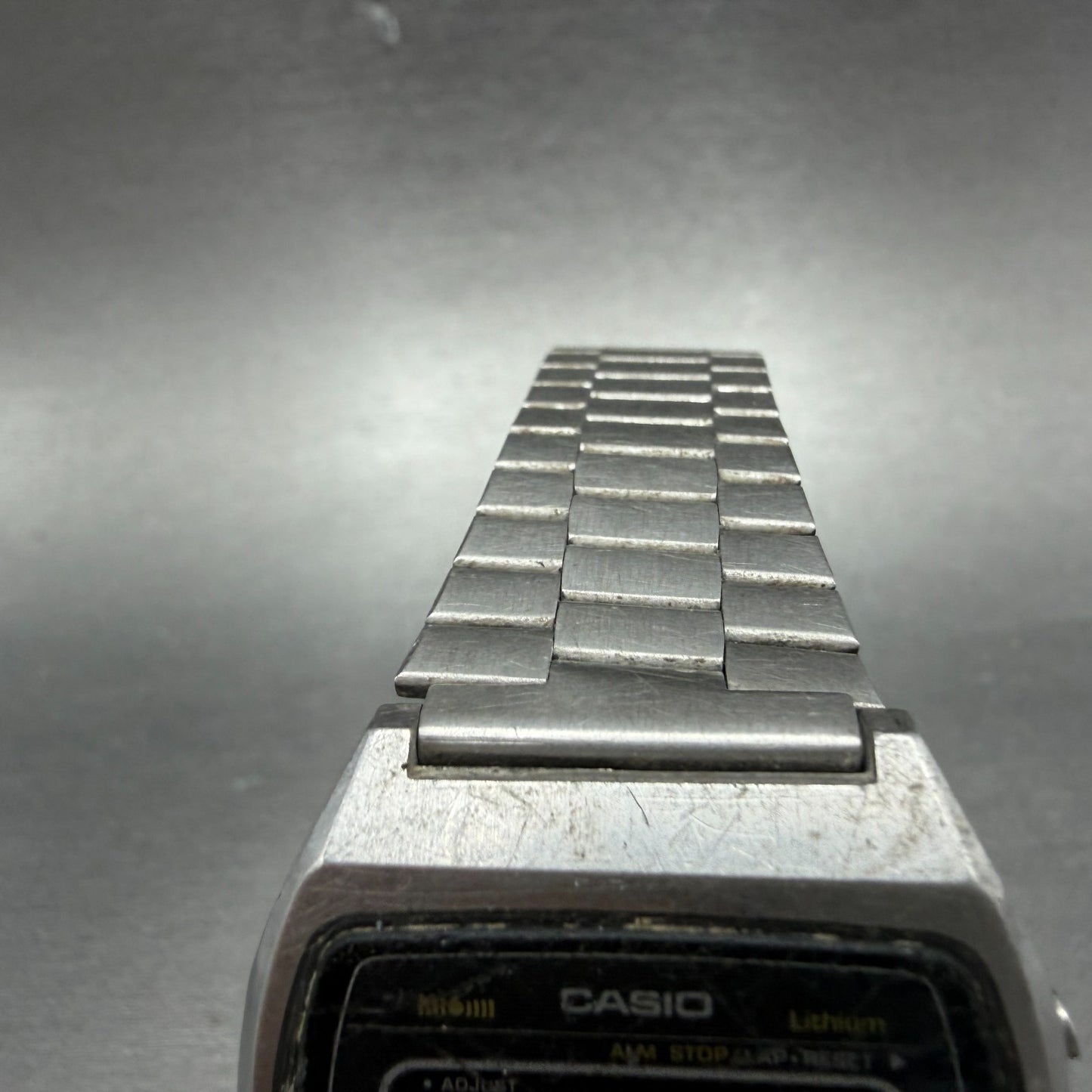Casio A851 108 Watch Men 36mm Digital LCD Silver Tone Rectangle Vintage PARTS5
