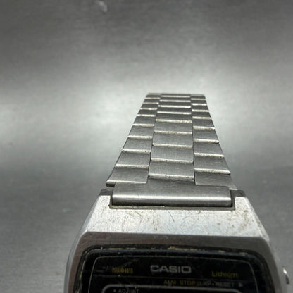 Casio A851 108 Watch Men 36mm Digital LCD Silver Tone Rectangle Vintage PARTS5