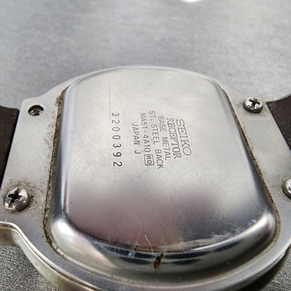 Seiko Receptor Watch Men 43m Digital Two Tone Ma51-4a10 New Battery