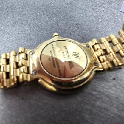 Raymond Weil Othello Watch Women 24mm Black Dial Gold Plated 157 New Battery9