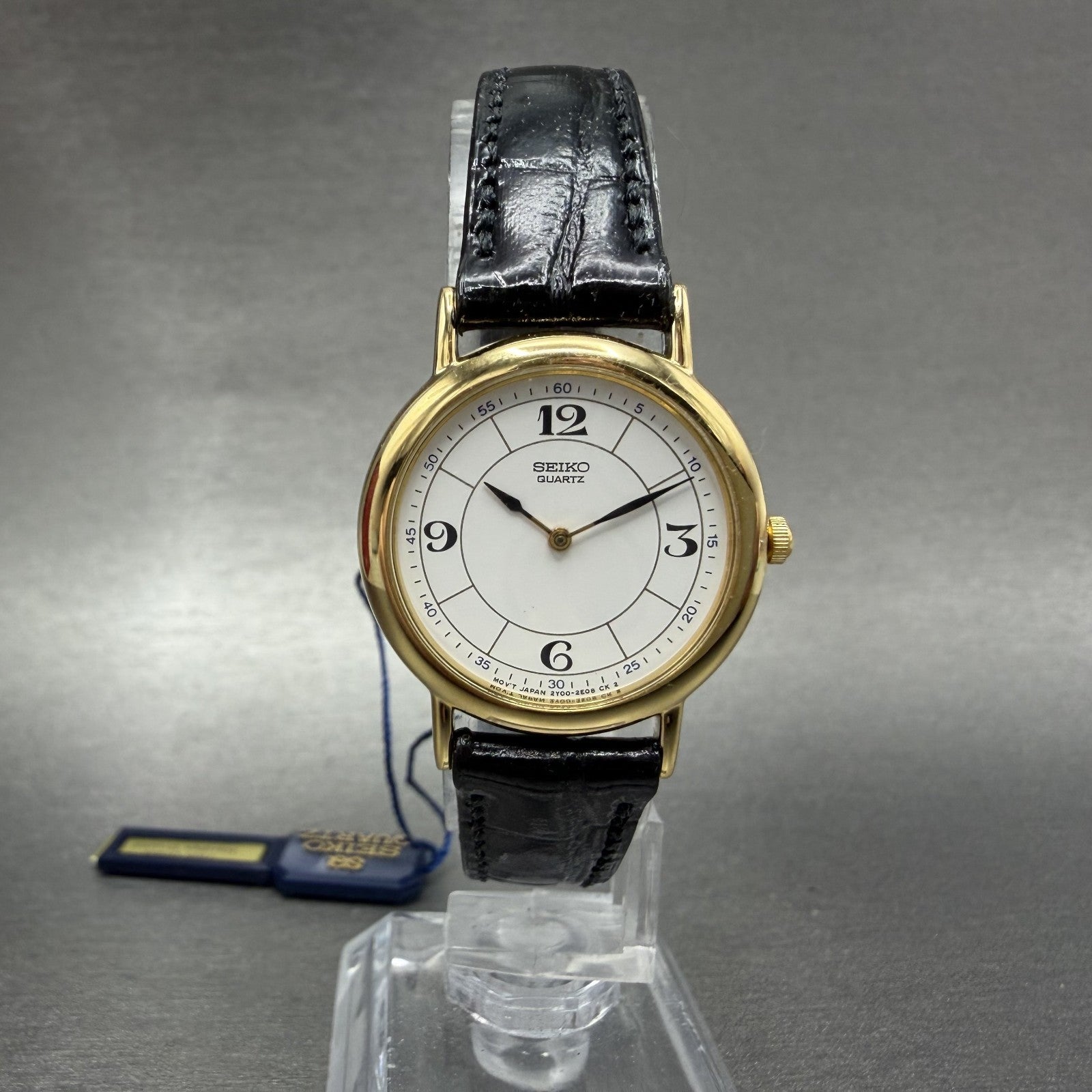 Seiko Watch Women 26mm White Dial Gold Tone Round 2Y00-0C19 New Batt NOS W/Box5