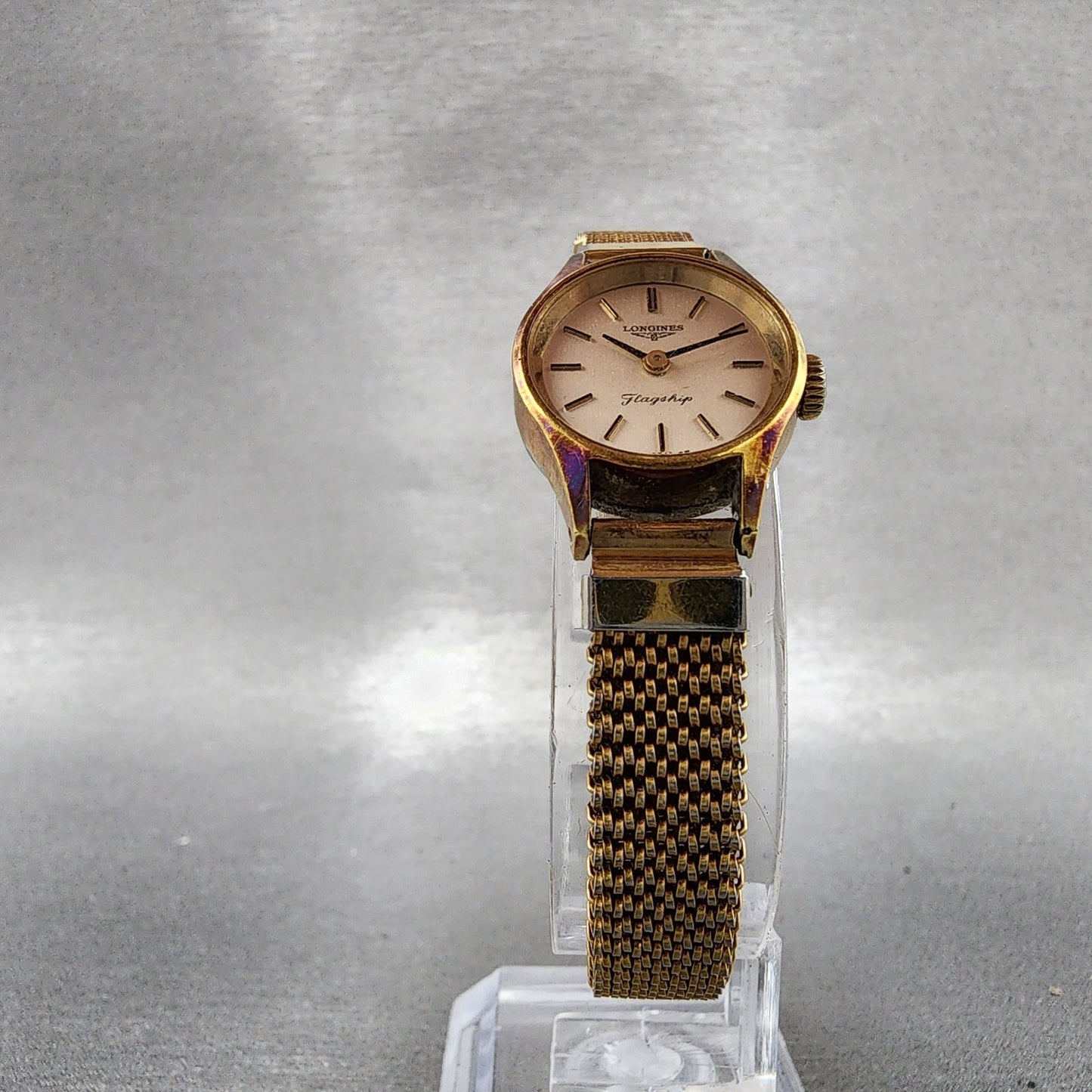 Longines Flagship Watch Women 19mm Champagne Dial Gold Plated Manual Wind Runs5