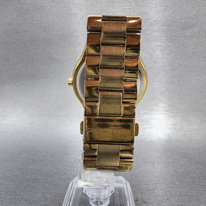Michael Kors Watch Women 42mm Pink Dial Rose Gold Tone Round MK3264 New Battery9
