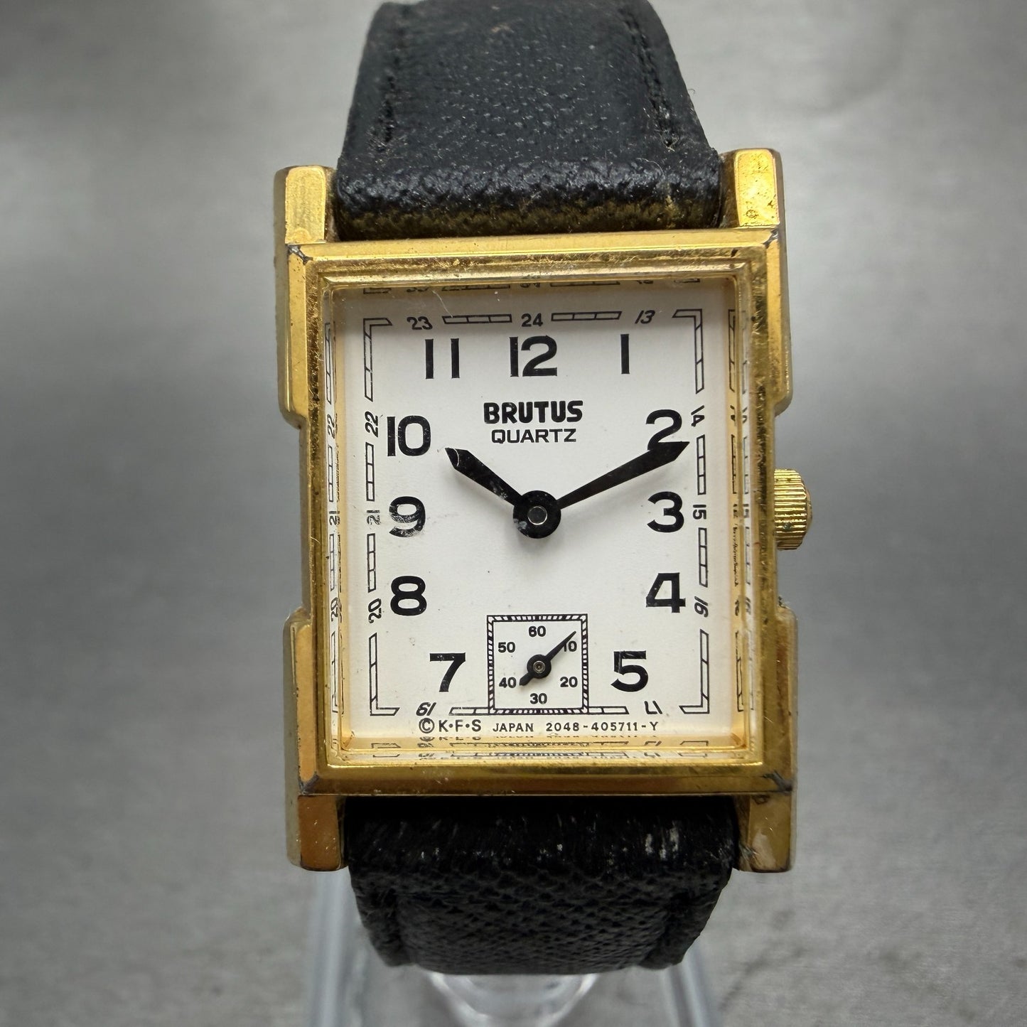 Citizen Vega Brutus Tank Watch Women 20mm White Dial Gold Tone New Battery VTG0