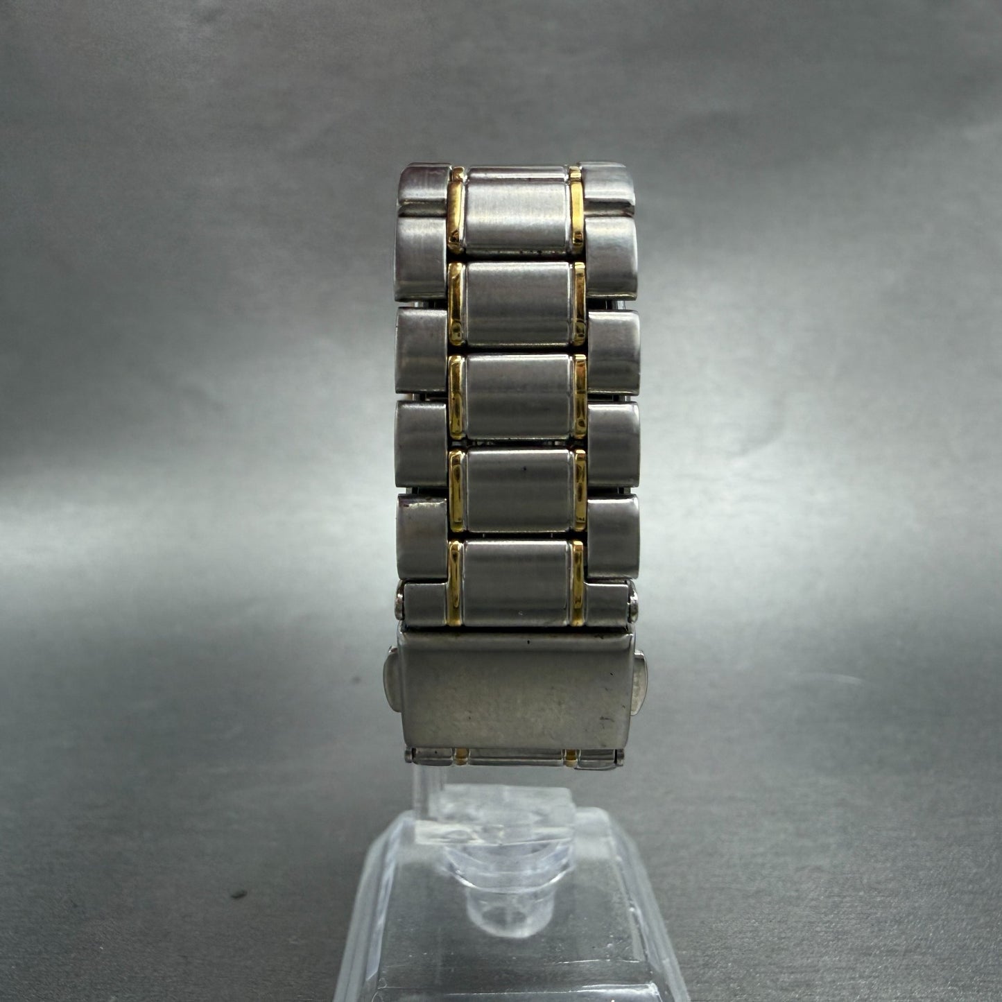Seiko Tank Watch Men 28mm Champagne Dial Two Tone Rectangle 9021-517C NewBattery7
