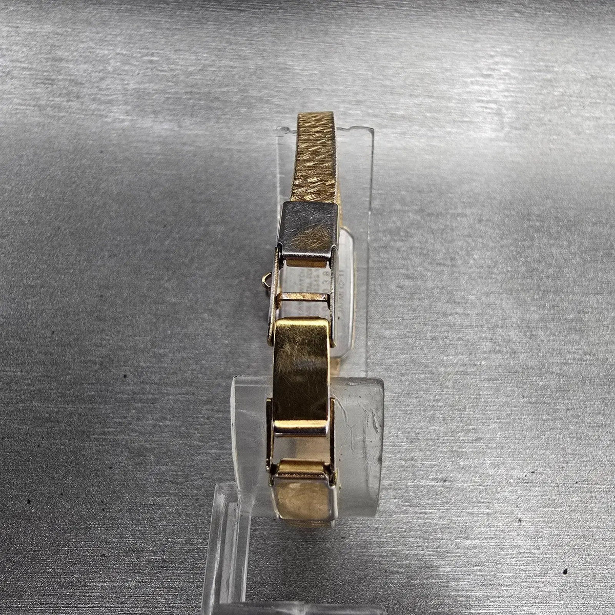 Citizen CQ Tank Watch Women 12mm Brown Dial Gold Diamonds 2250-226348 New Batt7