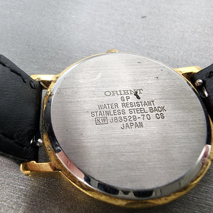 Orient Sentimental Graffiti You Watch Men 32mm White Dial Gold Tone New Battery9