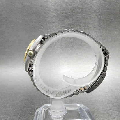 Seiko SQ Watch Women 24mm White Dial Two Tone Daydate Round 26260159 New Bat6