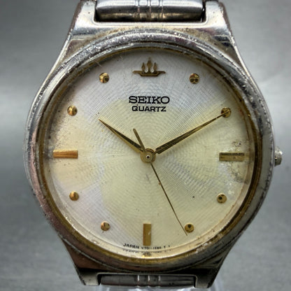 Seiko Watch Unisex 32mm Silver Dial Silver Tone Round V701-1P60 New Battery1