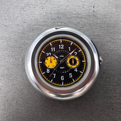 Nike Oregon Chronograph Watch Men 45mm Black Dial Silver Tone Round Sample PARTS0