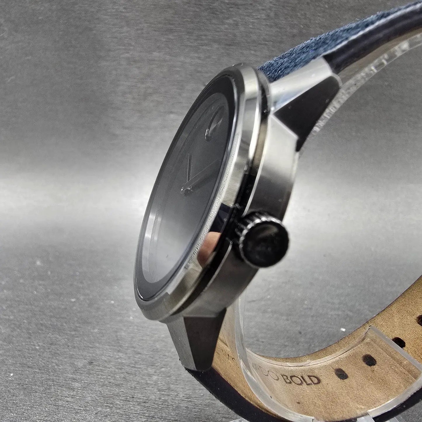 Movado Bold Watch Men 42mm Black Dial Black Tone 3600454 New Battery2