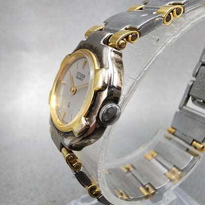 Citizen Watch Women 20mm Silver Dial Two Tone Round 5920S49593 New Battery2