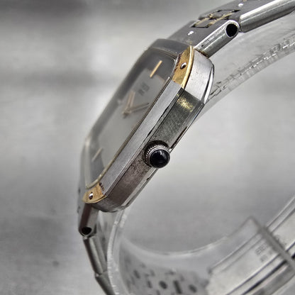 Seiko Credor Watch Women 22mm Silver Dial Two Tone Rectangle 8420-5020 New Batt2