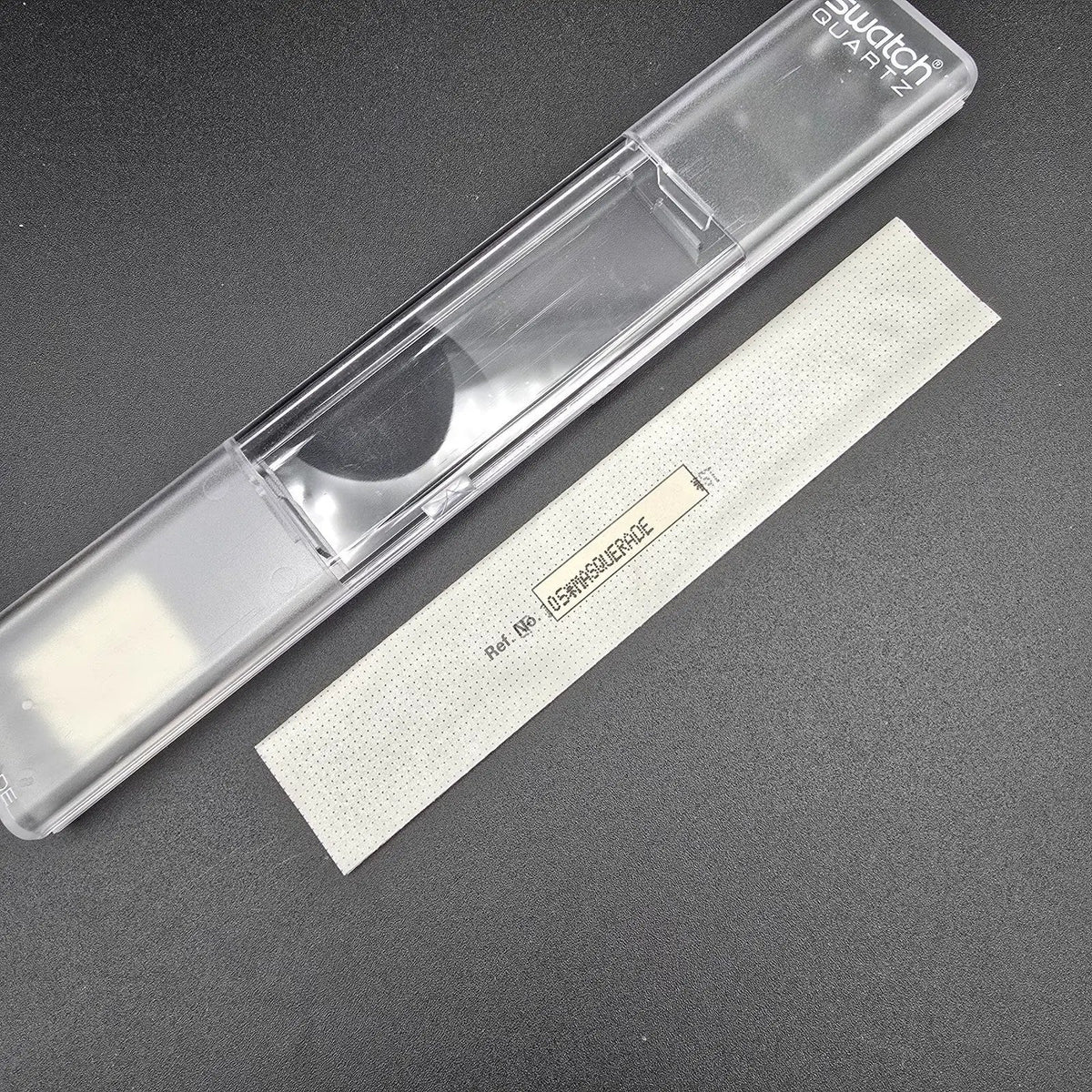 Swatch Masquerade Watch Men 34mm White Dial Pink Case GP105 New Battery NOS 32318