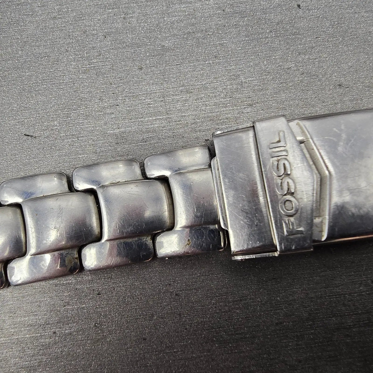 Fossil Bracelet 20mm stainless Steel Band Tri Folding Clasp3