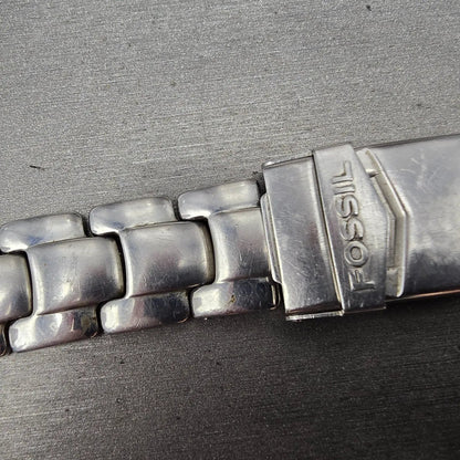 Fossil Bracelet 20mm stainless Steel Band Tri Folding Clasp3