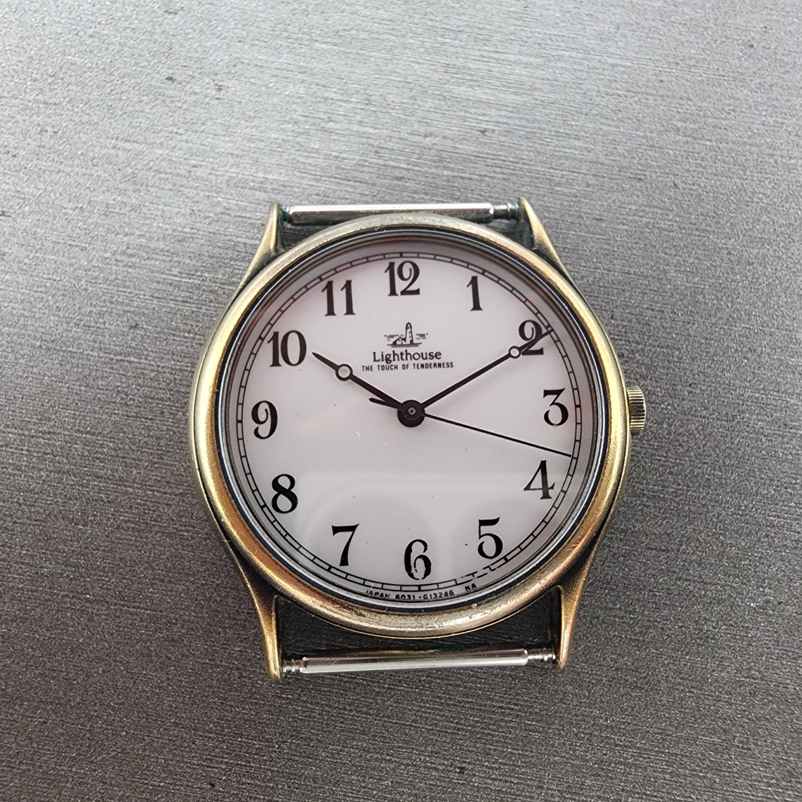 Citizen Light House Watch Men 31mm White Dial Gold Tone Round 6031G04223 NewBat0