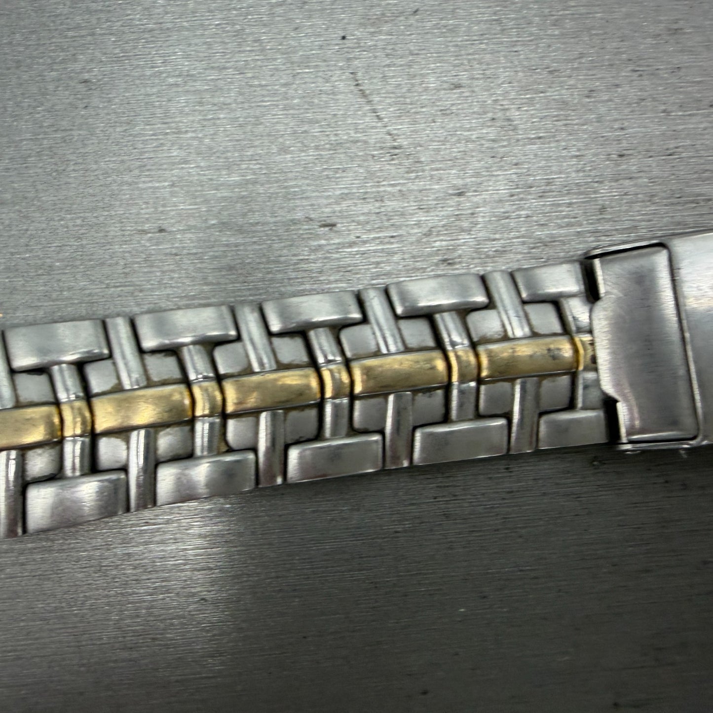 Bulova Millennia Watch Bracelet Two Tone 20mm Stainless Steel 98A48 Vintage3
