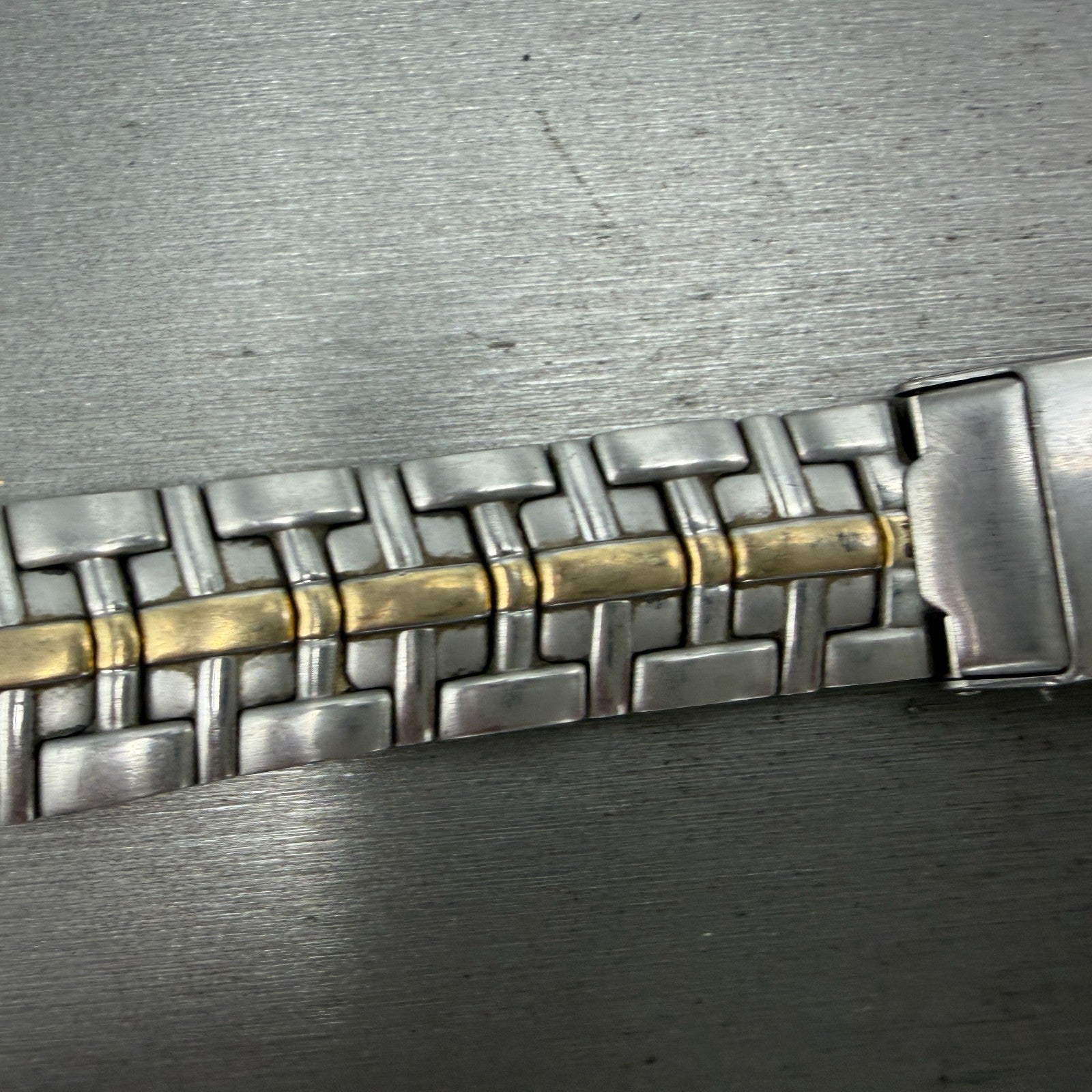 Bulova Millennia Watch Bracelet Two Tone 20mm Stainless Steel 98A48 Vintage3