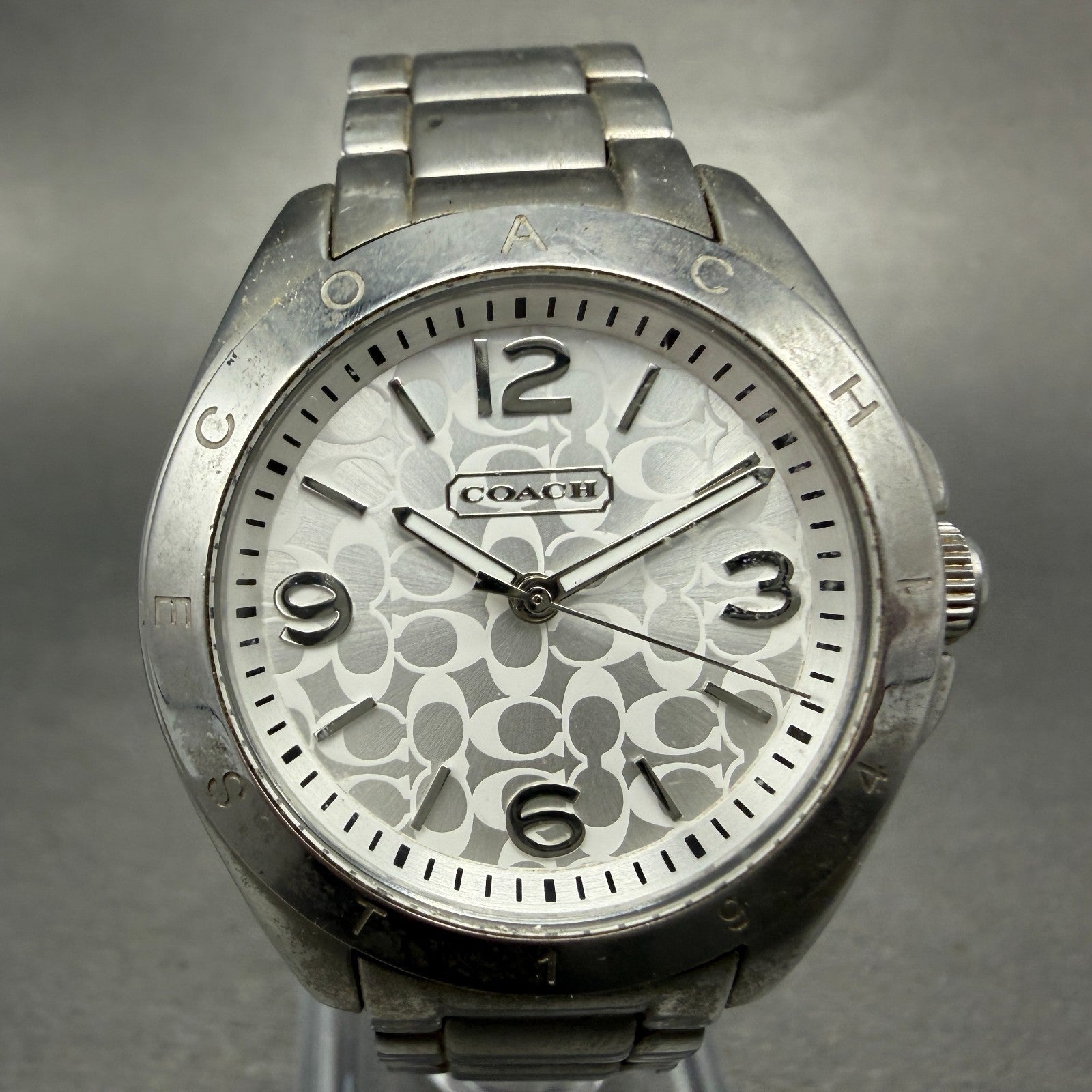 Coach Tristen Watch Women 34mm Silver Dial Silver  Round CA.67.7.14.0689 NewBatt0
