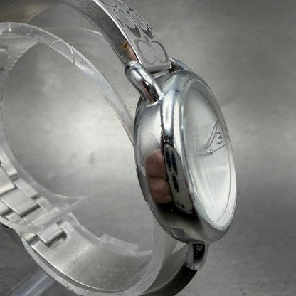 Coach Delancey Watch Women 28mm Silver Dial Steel Round  New Battery3