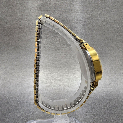 Seiko Automatic Watch Women 23mm Brown Dial Gold Tone Date 24157008 Runs8
